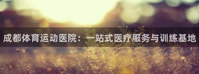 J9官网下载平台注册要钱吗：成都体育运动医院：一站式医疗服务
